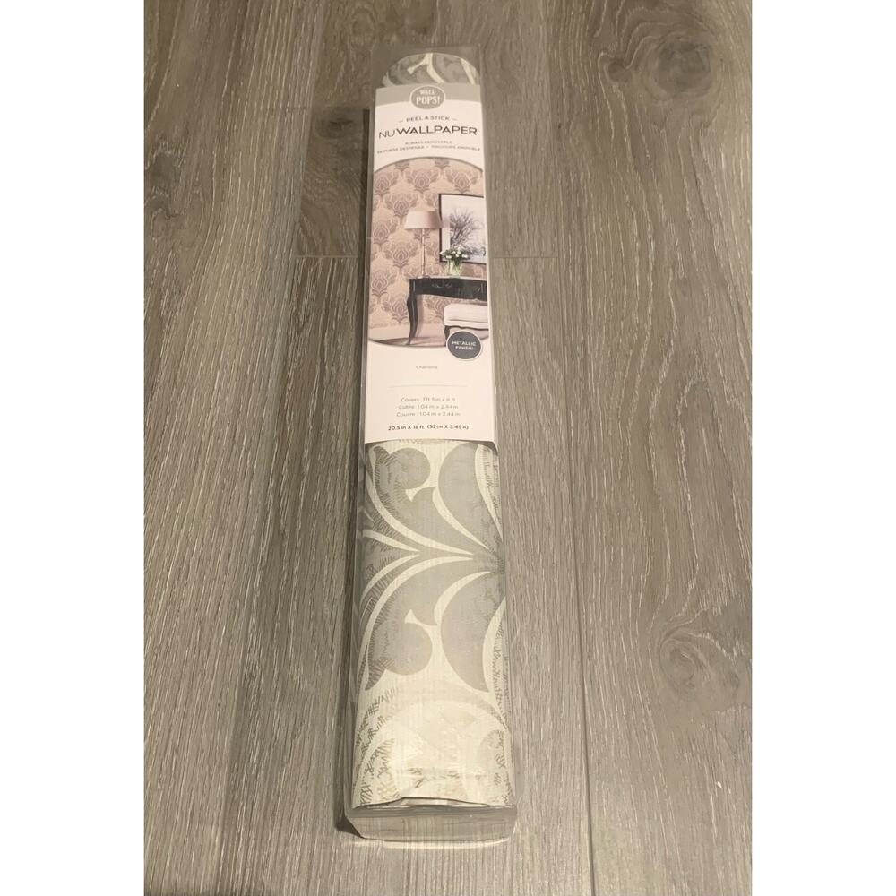 NuWallpaper Charisma Peel & Stick Wallpaper Gray